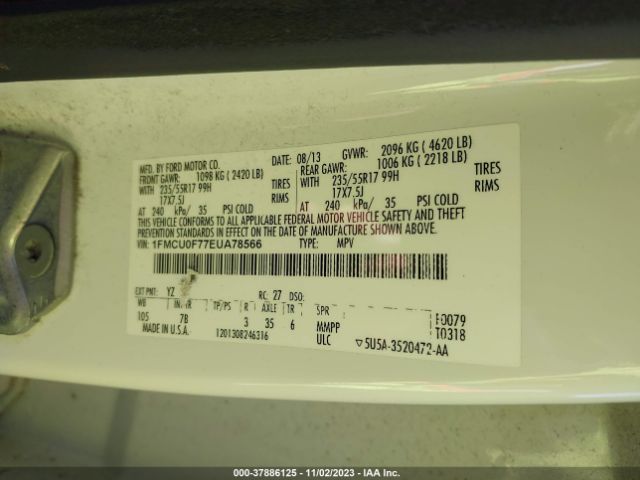 1FMCU0F77EUA78566 Ford ESCAPE S