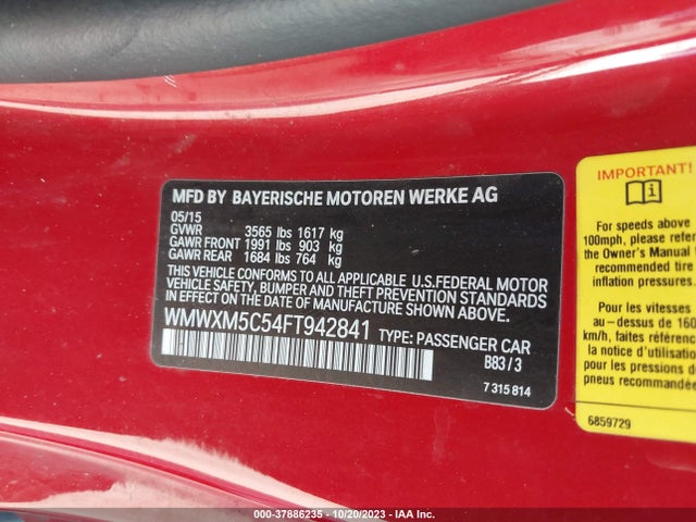 2015 MINI COOPER HARDTOP WMWXM5C54FT942841 Photo 8