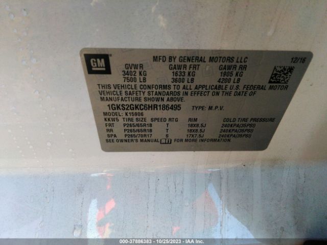 1GKS2GKC6HR186495 GMC Yukon Xl Slt