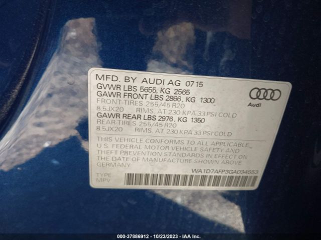WA1D7AFP3GA034553 Audi Q5 Premium Plus