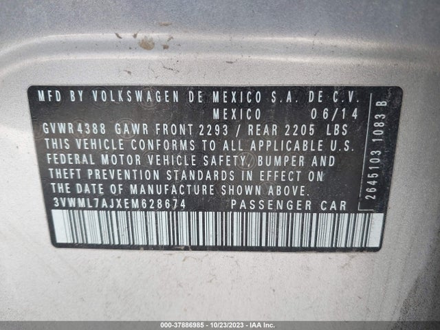 3VWML7AJXEM628674 Volkswagen Jetta Sportwagen Tdi W/sunroof