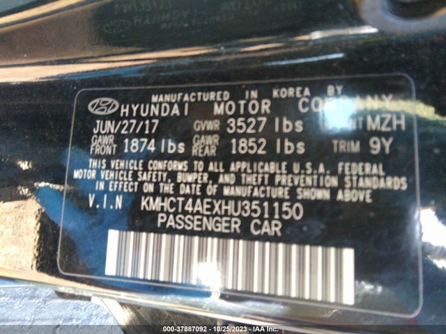 Hyundai Accent Value Edition 2017 KMHCT4AEXHU351150 Image 9