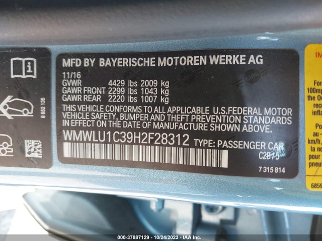 2017 MINI CLUBMAN WMWLU1C39H2F28312 Photo 8