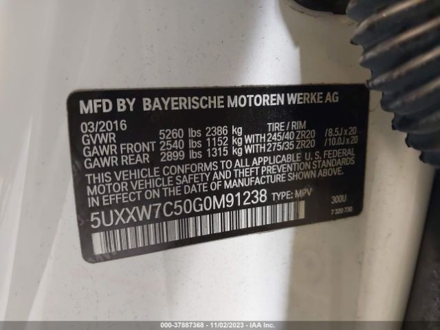 5UXXW7C50G0M91238 BMW X4 M40i