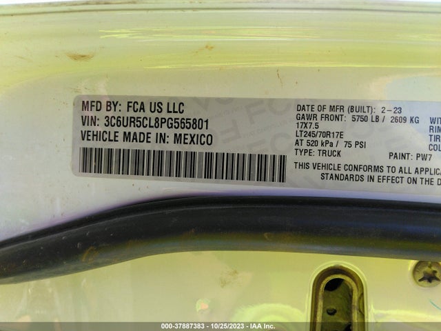 3C6UR5CL8PG565801 RAM 2500 Tradesman