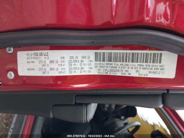 1C4PJLDB8GW320179 Jeep Cherokee Limited