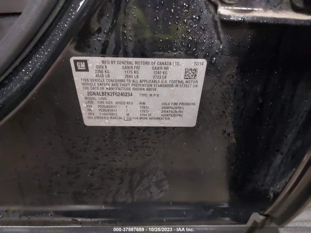 Chevrolet EQUINOX LT 2015 2GNALBEK2F6246234 Image 9