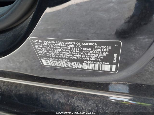 2020 VOLKSWAGEN PASSAT 1VWSA7A38LC024067 Photo 8