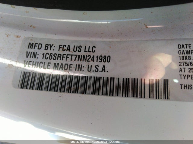 1C6SRFFT7NN241980 RAM 1500 Lone Star