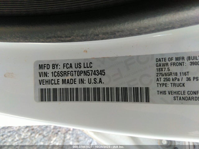 1C6SRFGT0PN574345 RAM 1500 Tradesman