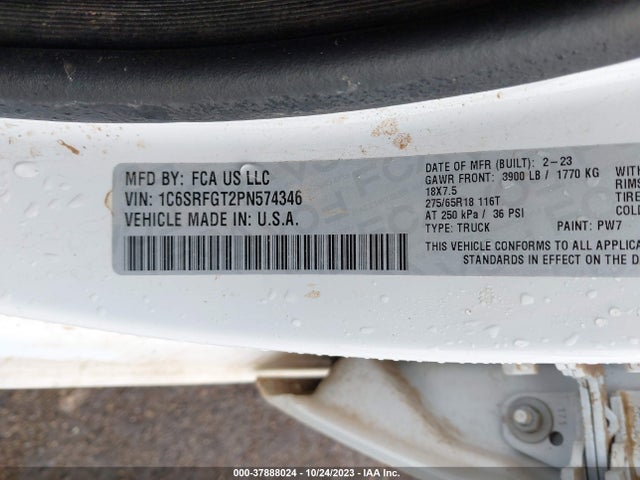 1C6SRFGT2PN574346 RAM 1500 Tradesman