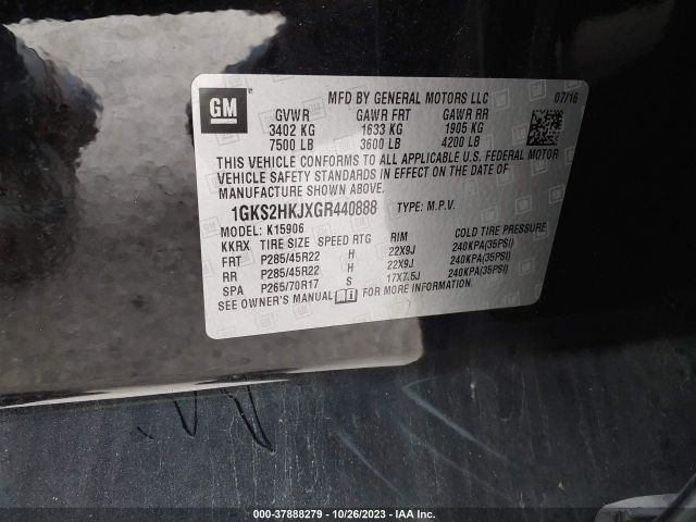1GKS2HKJXGR440888 GMC YUKON XL DENALI