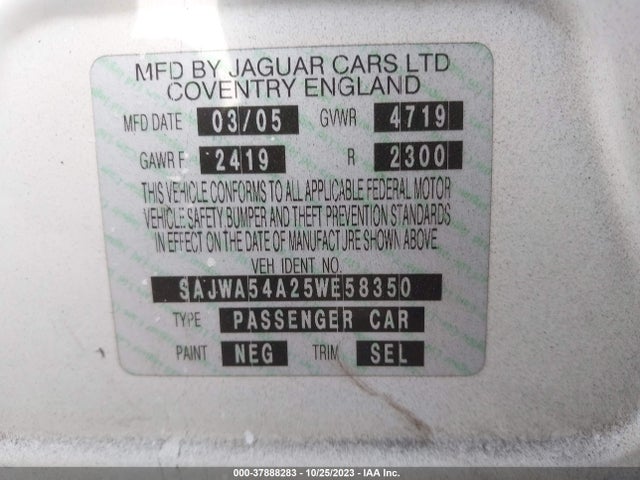 2005 JAGUAR X-TYPE SAJWA54A25WE58350 Photo 8