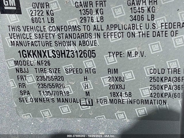 GMC Acadia Denali 2017 1GKKNXLS9HZ312605 Image 9