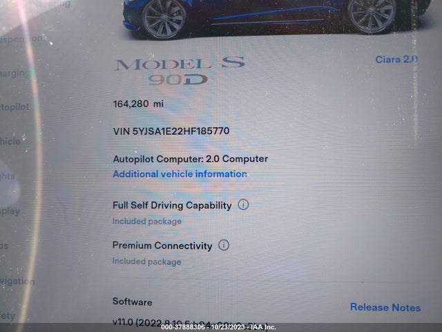 5YJSA1E22HF185770 Tesla Model S 100d/90d/75d/60d/p100d