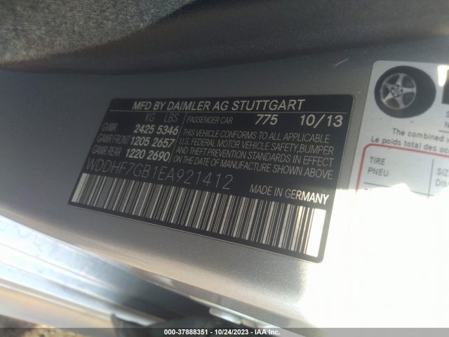 WDDHF7GB1EA921412 Mercedes-Benz E-class E 63 Amg S-model