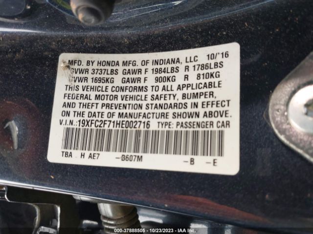 19XFC2F71HE002716 Honda Civic Sedan Ex