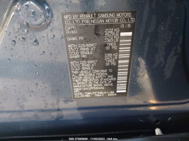 KNMAT2MV2FP530452 Nissan ROGUE S