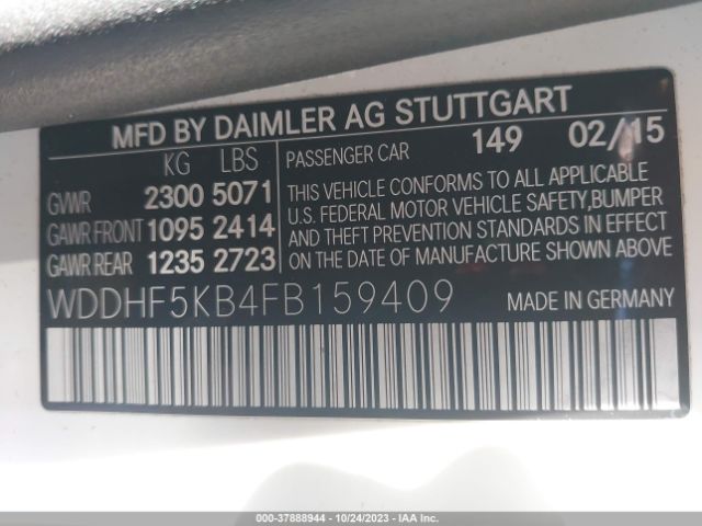 2015 MERCEDES-BENZ E 350 WDDHF5KB4FB159409 Photo 8