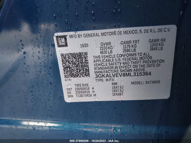 3GKALVEV8ML315364 GMC Terrain Slt