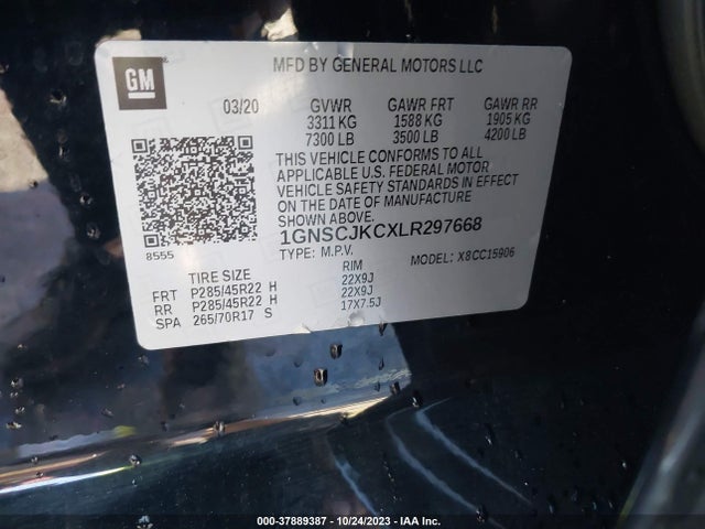 Chevrolet Suburban Premier 2020 1GNSCJKCXLR297668 Image 9