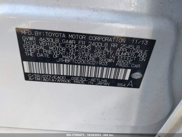 Lexus IS 250 2014 JTHBF1D20E5021903 Image 9