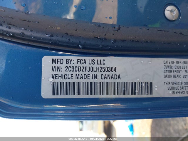Dodge Challenger R/t Scat Pack 2020 2C3CDZFJ0LH250364 Image 9