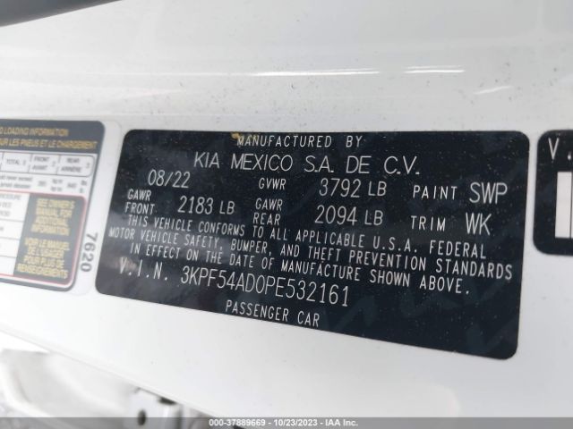 3KPF54AD0PE532161 KIA Forte Gt-line