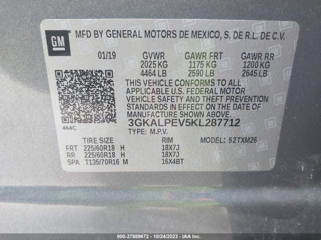 GMC Terrain Slt 2019 3GKALPEV5KL287712 Image 9