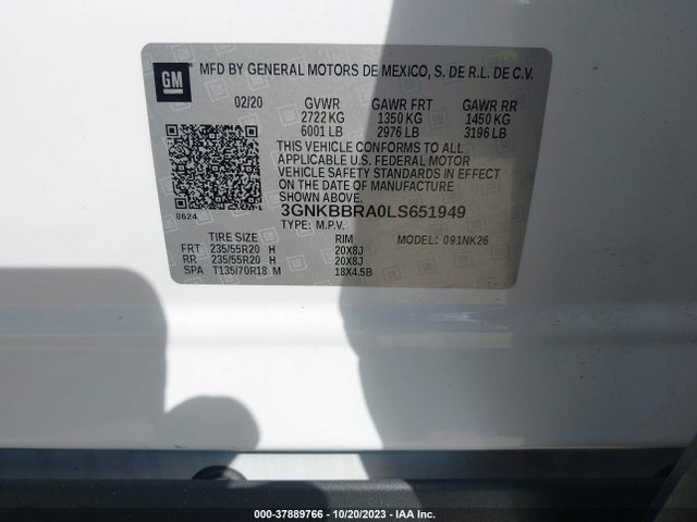 Chevrolet Blazer Lt 2020 3GNKBBRA0LS651949 Image 9