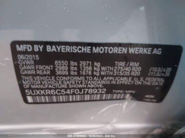 5UXKR6C54F0J78932 BMW X5 Xdrive50i