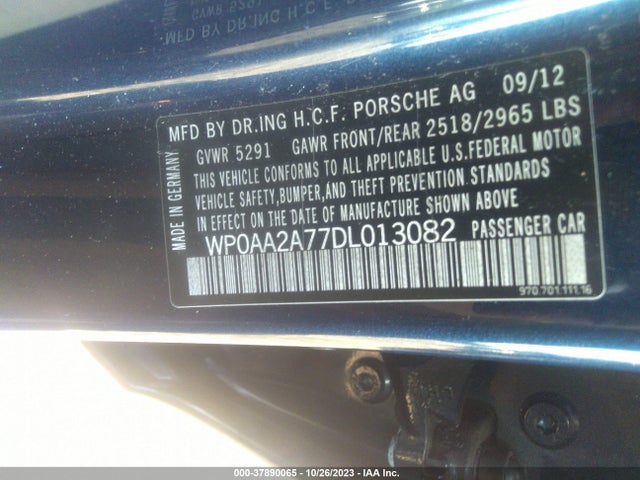 2013 PORSCHE PANAMERA WP0AA2A77DL013082 Photo 8