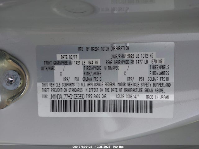 Mazda Mx-5 Miata Rf Club 2017 JM1NDAL77H0105350 Image 9