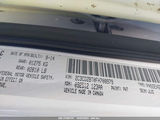 Dodge Challenger Sxt Plus Or R/t Plus 2015 2C3CDZBT0FH708979 Image 9