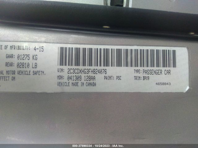 2C3CDXHG3FH824076 Dodge Charger Sxt