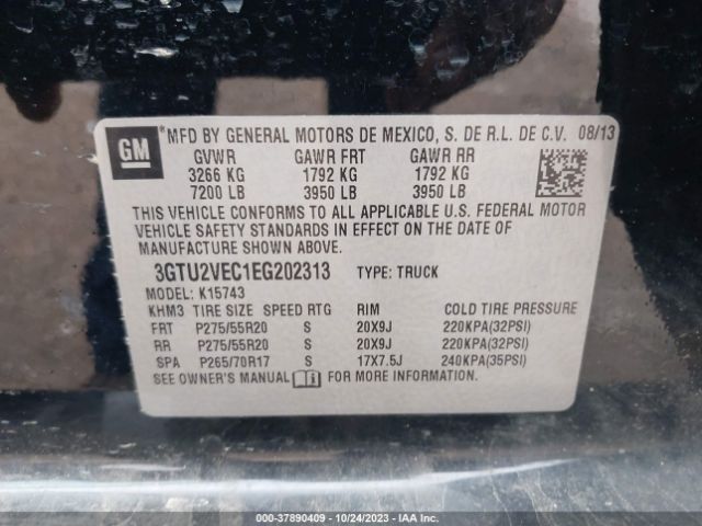 3GTU2VEC1EG202313 GMC Sierra 1500 Slt