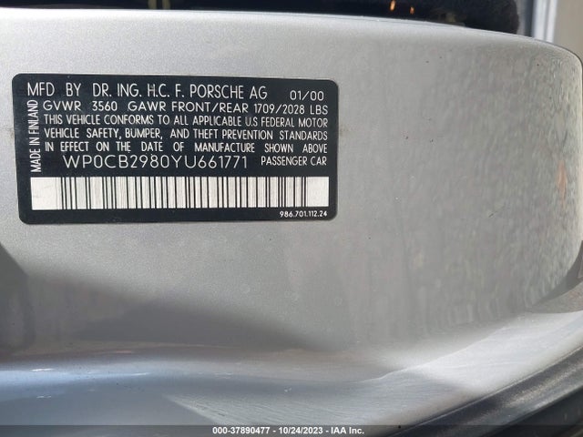 2000 PORSCHE BOXSTER WP0CB2980YU661771 Photo 8