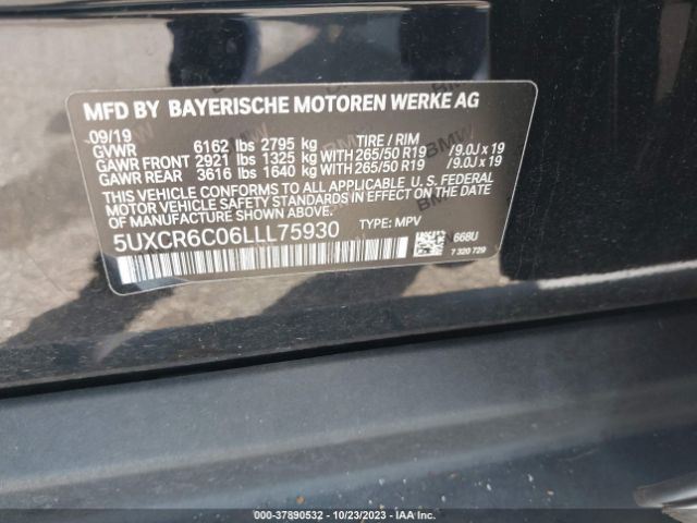 5UXCR6C06LLL75930 BMW X5 Xdrive40i