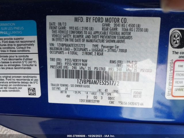 1ZVBP8AM7E5251772 Ford Mustang V6