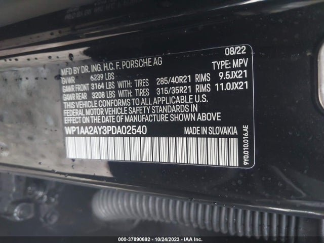 2023 PORSCHE CAYENNE WP1AA2AY3PDA02540 Photo 8