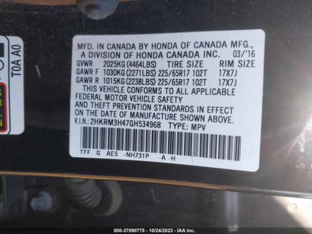 2HKRM3H47GH534968 Honda CR-V SE