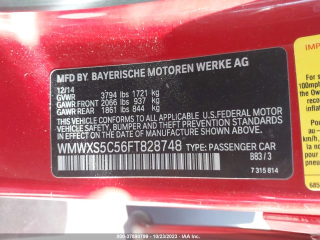 2015 MINI HARDTOP WMWXS5C56FT828748 Photo 8