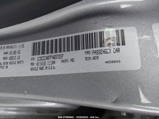 1C3CCCAB7FN657237 Chrysler 200 Limited