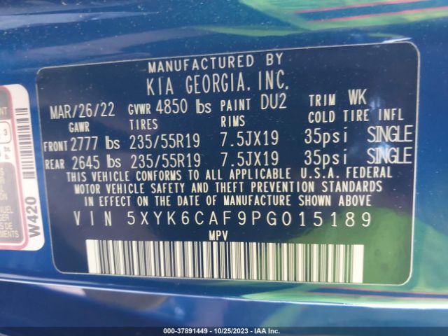 5XYK6CAF9PG015189 KIA Sportage X-line