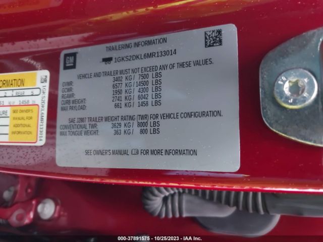 1GKS2DKL6MR133014 GMC YUKON DENALI