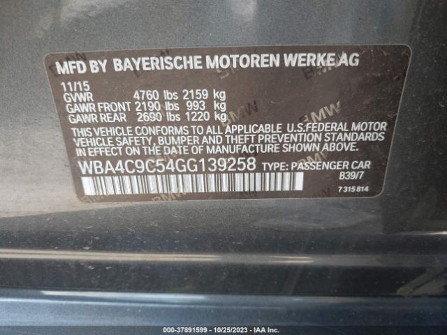 WBA4C9C54GG139258 BMW 4 Series 428i Xdrive