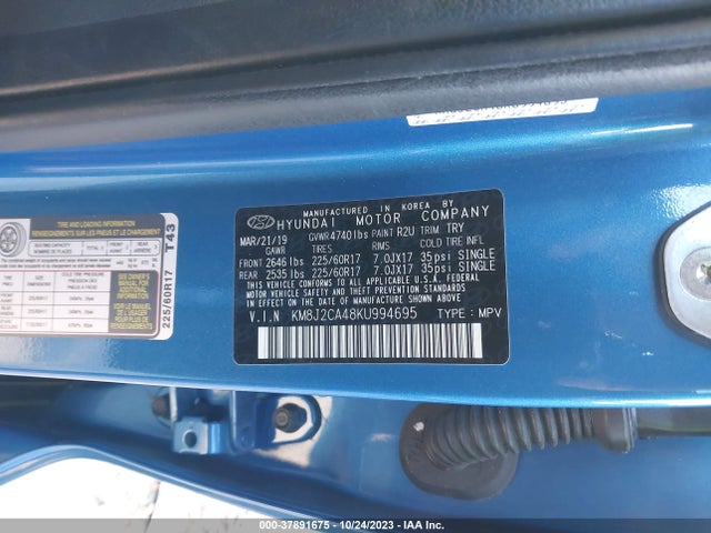 Hyundai TUCSON SE 2019 KM8J2CA48KU994695 Image 9