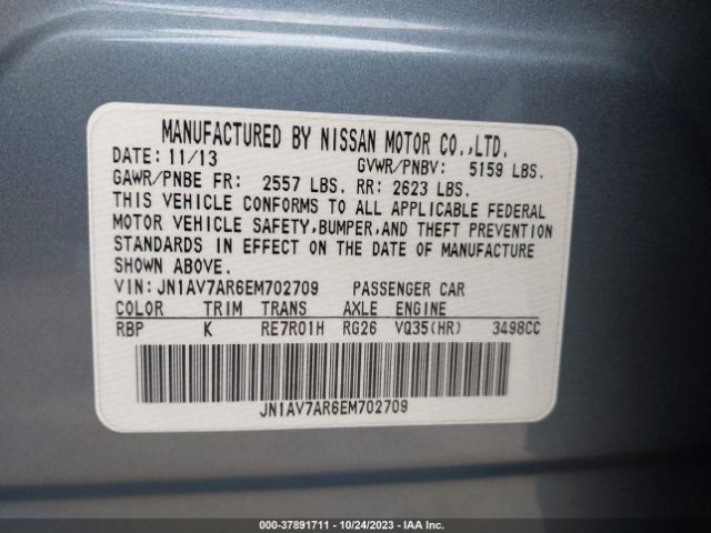 2014 INFINITI Q50 JN1AV7AR6EM702709 Photo 8