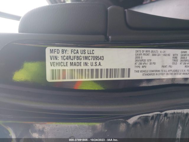 2021 JEEP GRAND CHEROKEE 1C4RJFBG1MC709543 Photo 8