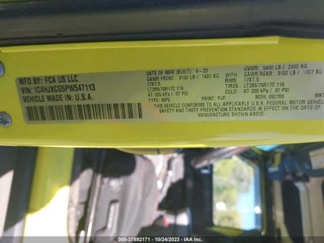 1C4HJXCG5PW547113 Jeep Wrangler Rubicon